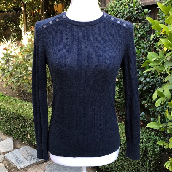 Banana Republic Sweaters - Banana Republic Navy Cable Sailor Sweater XS